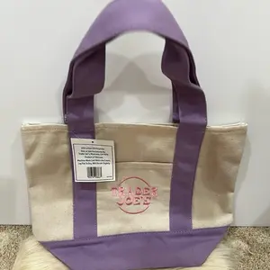 Limited edition mini pastel Traders Joe tote bag