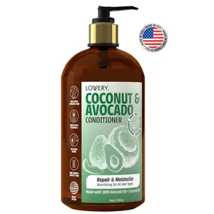 Coconut and Avocado Conditioner - 16oz Organic Hair Care Made in USA