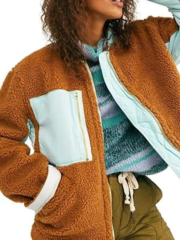 Free People Rivington Sherpa Jacket M Casual Fur