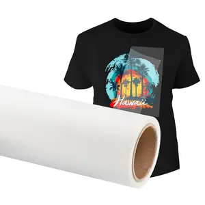PYD Life DTF Transfer Film Roll 11.8" x 328ft Matte Double Sided for Sublimation PET Heat Transfer Pretreat Sheets Direct to Film for T-Shirts Caps Hats Textile Heat Resistant Premium Quality DTF Film Easy Transfer and Tear Off