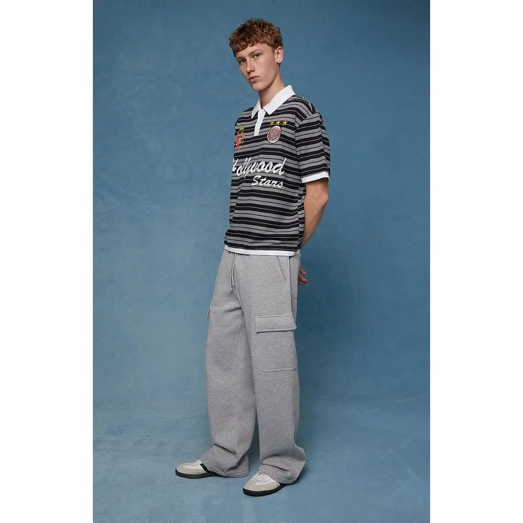 Pacsun Men's Gray Fleece Extreme Baggy Cargo SweatpantsÂ