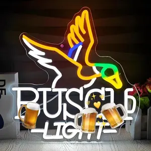 Anime LED Neon Light Busch Night Lamp, Led Neon Sign, Decorative Lighting, Cyberpunk Style, Wall Mounted, Adjustable, USB Powered, Perfect Gift for Boys and Girls