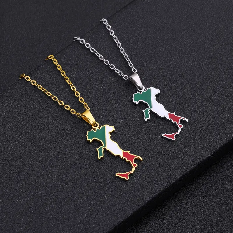 Italy map pendant necklace, many styles available, unisex, couple jewelry, souvenirs