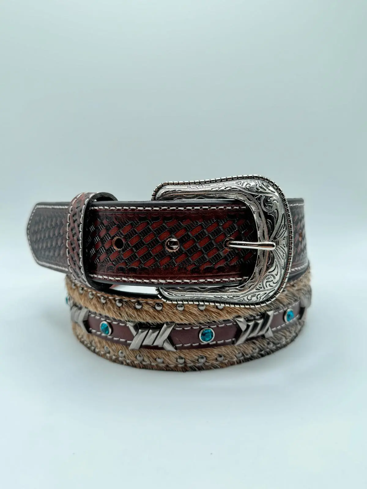 Belt- Cowhide Barbed Wire