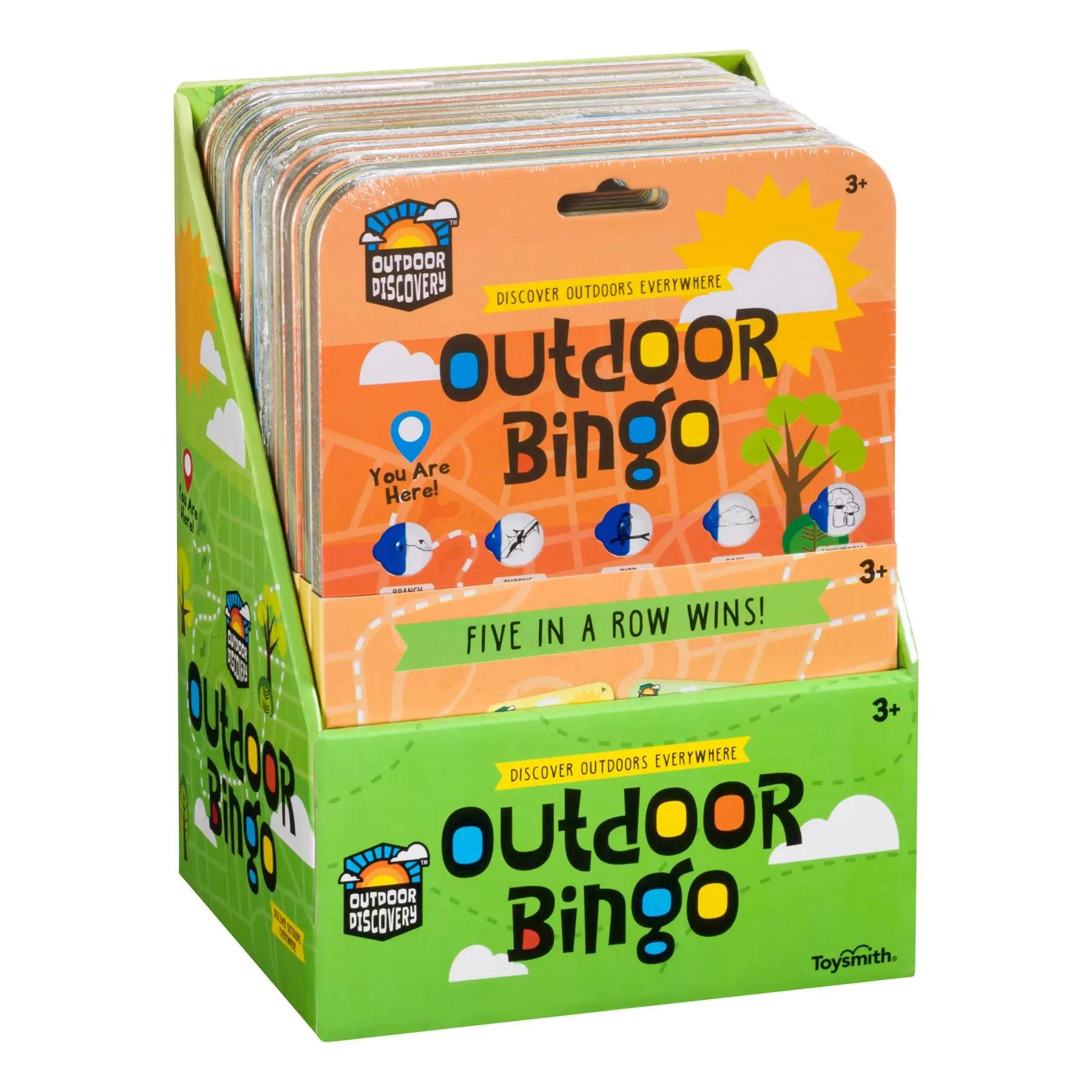 Outdoor Discovery Outdoor Bingo 4-Pack Reusable Kids Travel Family Nature Game