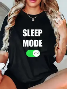 100% Cotton Sleep Mode On Funny Nap Shirt Love Napping Sleeping Tshirt T-Shirt