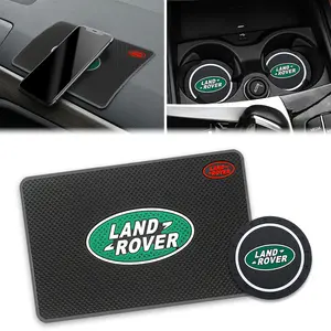 Rubber Car Cup Holder Coasters for Land Rover Defender Discovery Range Rover, Car Accessories, Anti-Slip, Waterproof, Durable, Eco-Friendly, 1/2/3pcs Set