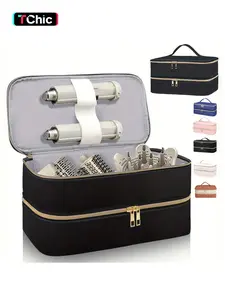 Hair Dryer Storage Bag, Portable Hair Styling Tool Organizer, Double Layer Zipper Makeup Bag, Carrying Case for Hair Dryer Shark Flexstyle FlexFusion Airwrap Brush Double-Layer Hair Accessories Tools Storage Bag, Travel Cosmetic Bag, Christmas gifts