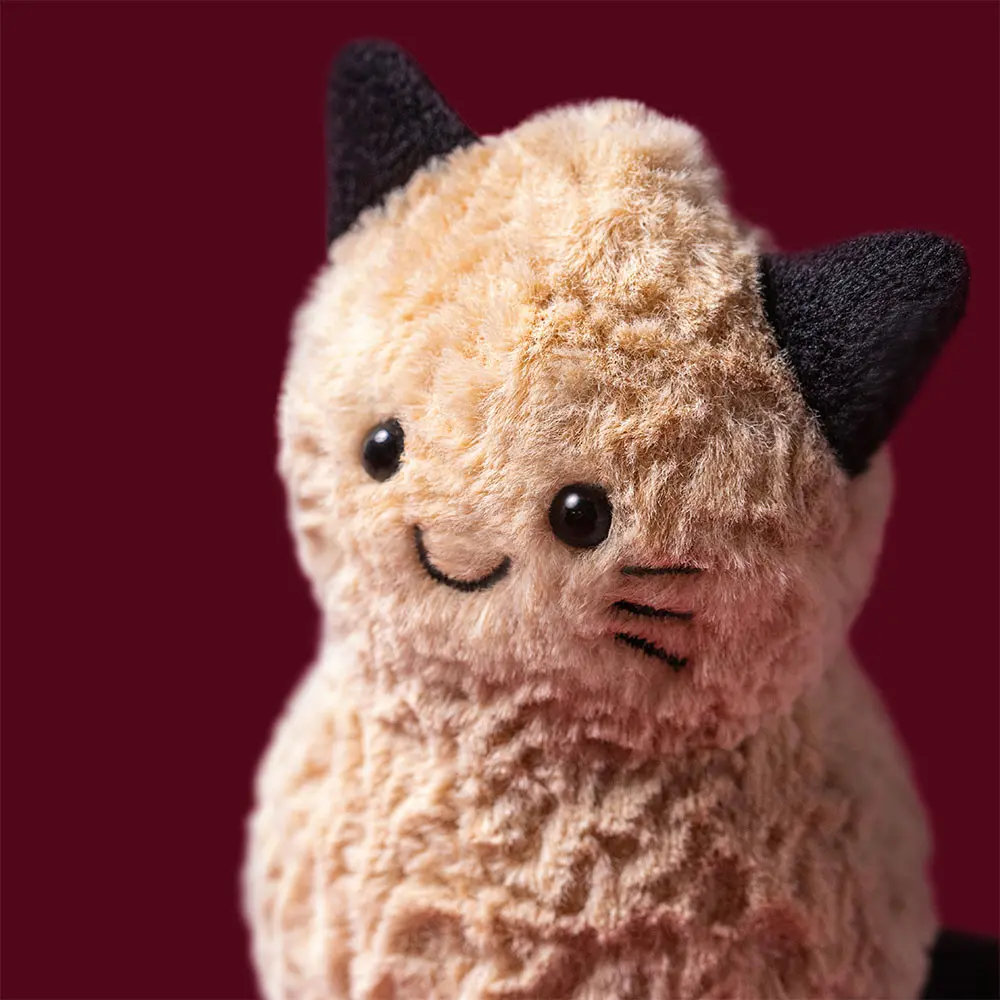 Jellycat Amuseables Peanut Cat Plush – Cute Soft Stuffed Animal Toy, Cozy Cat Gift