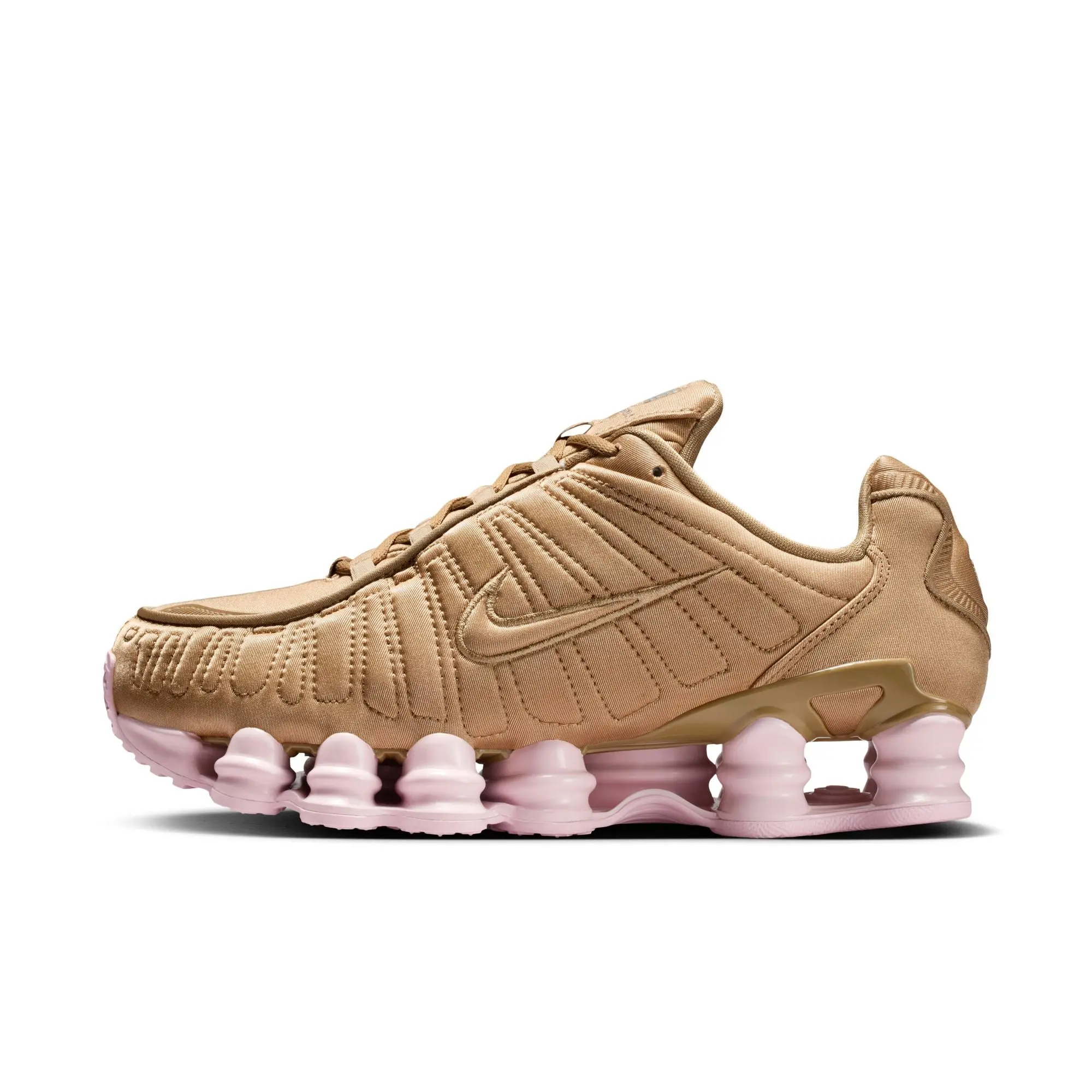 Women's Cushion Shoes, TL Style Sports Leisure Sneakers with Breathable Synthetic Upper and Mechanical Cushioning, Sports Leisure Shoes, Fabric Upper, Filbert, Rubber, Casual Outdoor Shoes