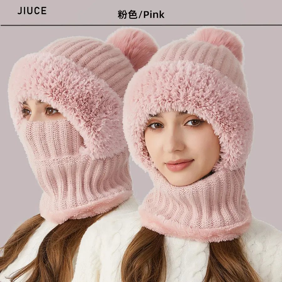 Adults’ 3-in-1 Fleece-Lined Insulated Windproof Thermal Balaclava Set - Scarf, Insulated Windproof Hat with Ear Flaps, Neck Warmer for Skiing, Cycling, Insulated Windproof Hats