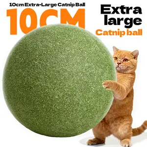 2pcs-Oversized 10cm Catnip Ball -100% Natural Catmint Toy for Indoor Cats