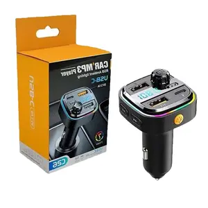 Fm Transmitter - Bluetooth Transmitter Car Stereo - Bluetooth Fm Transmitter - 2 Usb Ports , 1 Usb c Port , Car charger , Fast Charge