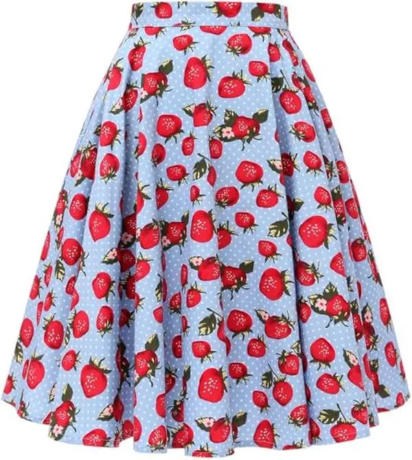 50's Retro Vintage Full Circle Skirt Women's Cocktail Party A-Line Skirt