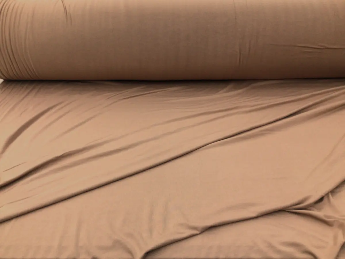 Tanboocel Bamboo Spandex Fabric 4 way Stretch Latte Brown B422