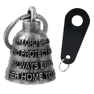 Dream Apparel Bell With Words,Christmas/Halloween Bell,Gremlin/Guardian bell,Motorcycle Bell/Motorcycle Key Chain for Bikers Women Men W/Hanger,Biker Bell for Riders,Good Luck Riding Bell Spirit Bell Moto Accessories