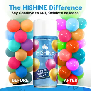 HI-SHINE Balloon Spray 12oz: Precise Mist, No Drips, Instant Gloss - Perfect for Birthdays, Weddings, Events - Quick Apply, Long-Lasting Shine