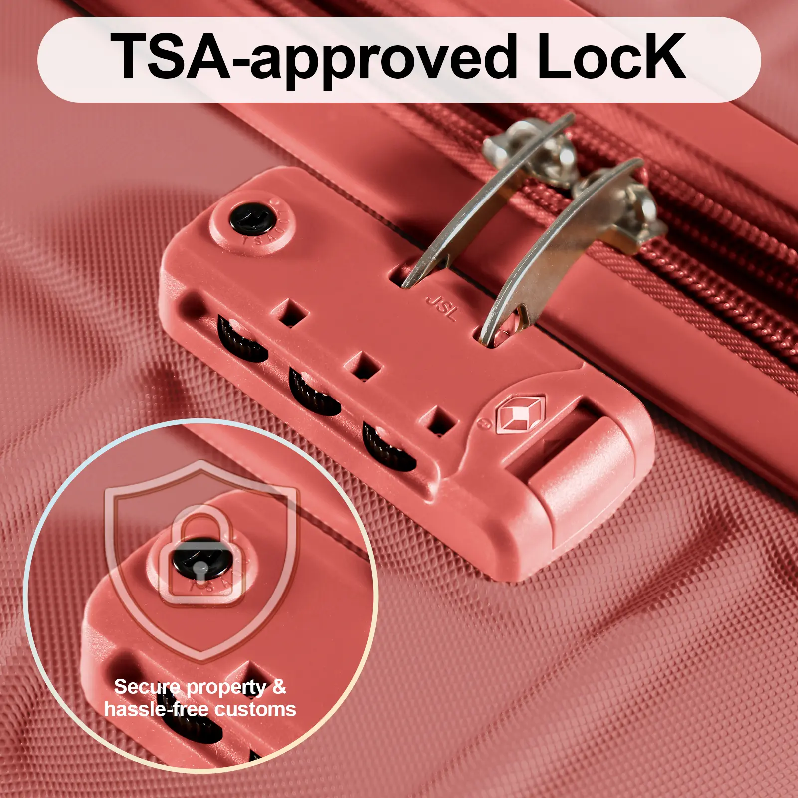 AAIVV 4pcs ABS Hardside Spinner Luggage Set with TSA Locks