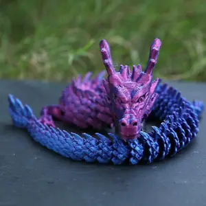 3D Printed Chinese Dragon Decoration, 1 Count Creative Desktop Ornament, Decorative Figurines, Ornaments Statues, Home Decor for Living Room Bedroom Office, Gift for Friend & Family
