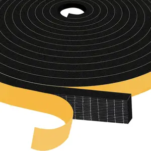33Ft Weather Stripping Door Seal,Self Adhesive Weather Strip,Window Weather Stripping Sound Proof,Insulation, Adhesive,Use for Door Frame/Window/Gaps(1/2 in x 1/4 in)