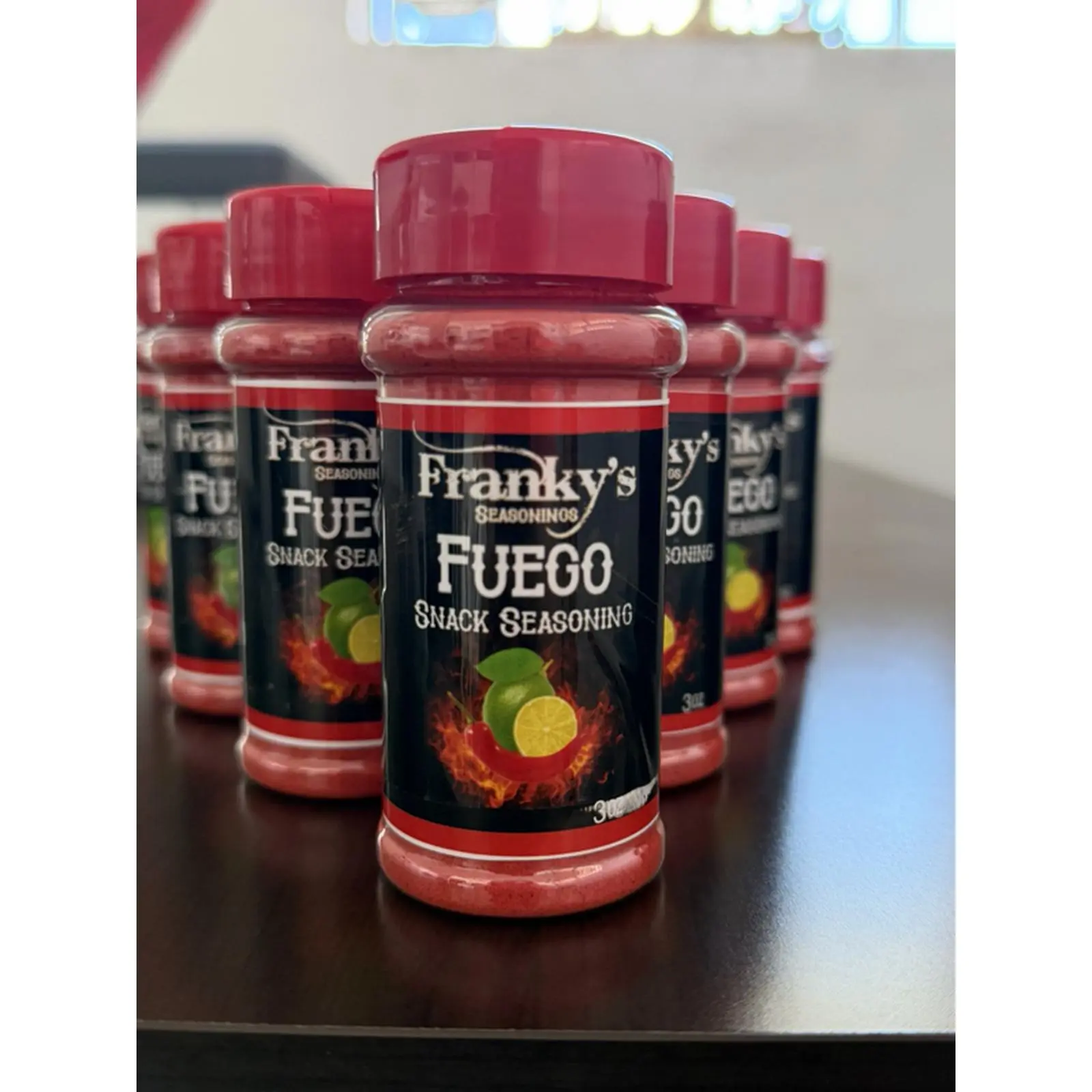 Franky's Fuego Seasoning 3 oz. Spicy Powder for Fruit Snacks Jerky Delicious Flavor Enhancer