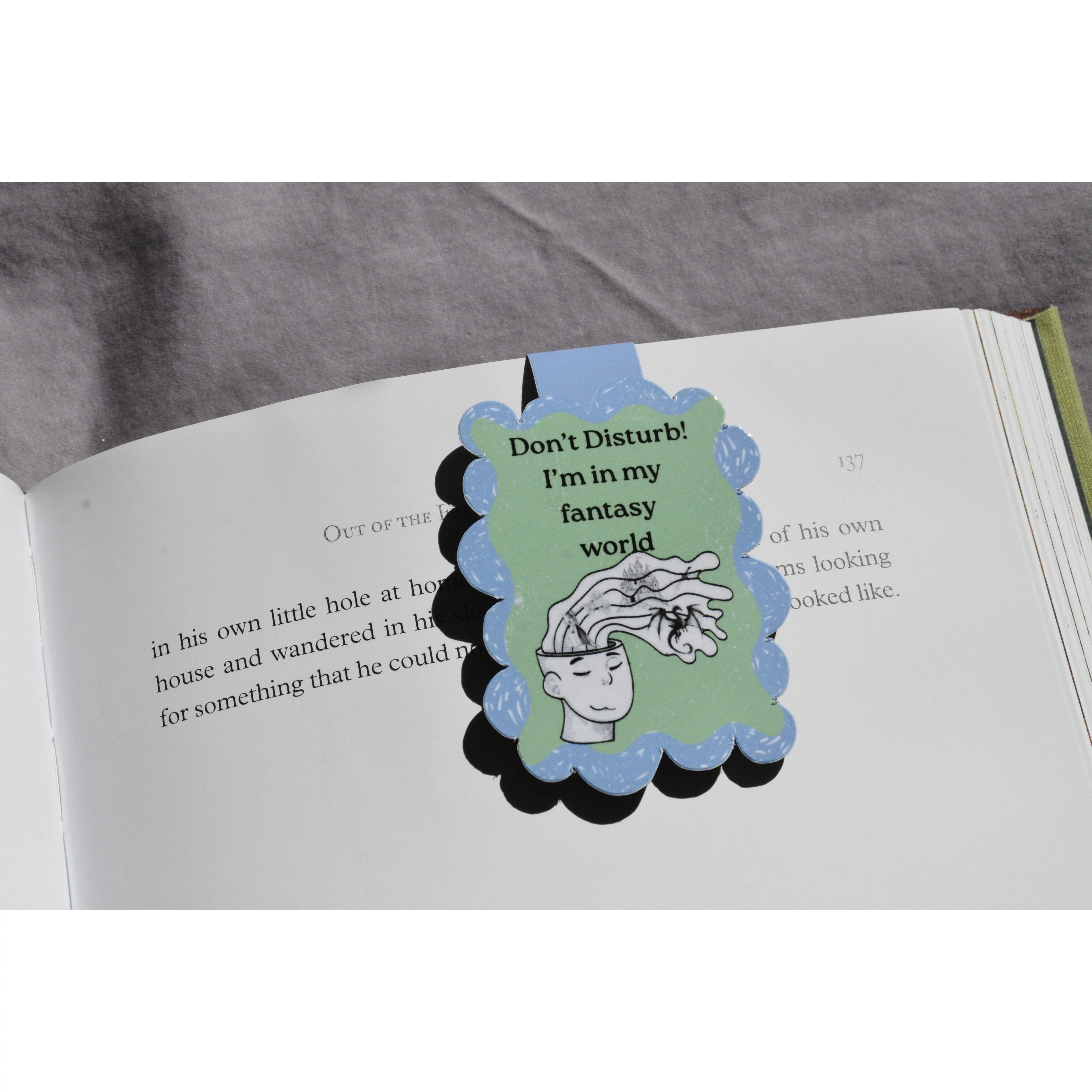 Don't Disturb I'm in My Fantasy World Magnetic Bookmark | Fantasy Reader Gift | Book Lover Bookmark