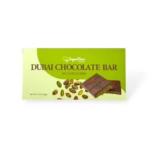 Dubai Chocolate Original Size Bar Pistachio Knafeh - Perfect Sweet Chocolate Gift - Milk Chocolate Bar 7oz Bonbon Sugar