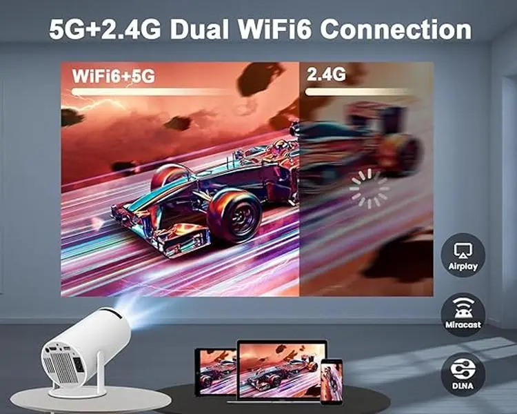 Compact 4K Smart Projector with WiFi6 & BT 5.0 Compact 4K Smart Projector with WiFi6 & BT 5.0