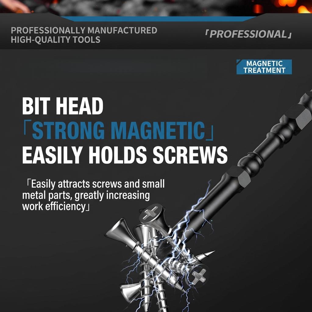 FPH2 Impact Screwdriver Bit Set for Electricians, S2 Steel 65mm & 100mm, 1/4 Inch Hex Shank Magnetic Cross Slot Screw Driver Drill Bits Used on Circuit Breakers