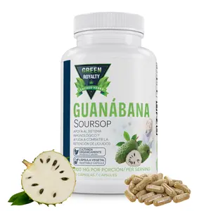 Green Royalty Organic Natural Edible Guanabana (Soursop) Vitamin Capsules - 90-Count Unflavored Herbal Dietary Supplement for Adults, Antioxidant Rich, Detox, Energy Stamina Support for Healthy Lifestyle, Antioxidant Rich Supplement