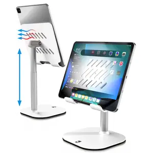 Cooper TabHolder, 7-10" Height Adjustable Tablet Stand, Premium iPad Stand for Desk, 270° Tilt Portable Monitor Holder for 15.6-17" Displays, for All iPad, Kindle, Surface, Samsung Tablets