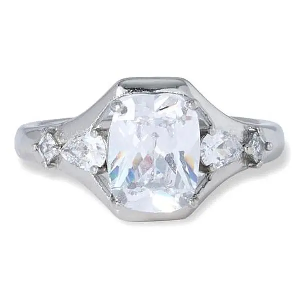 Radiance by Absolute™ Stainless Steel CZ Cocktail Ring