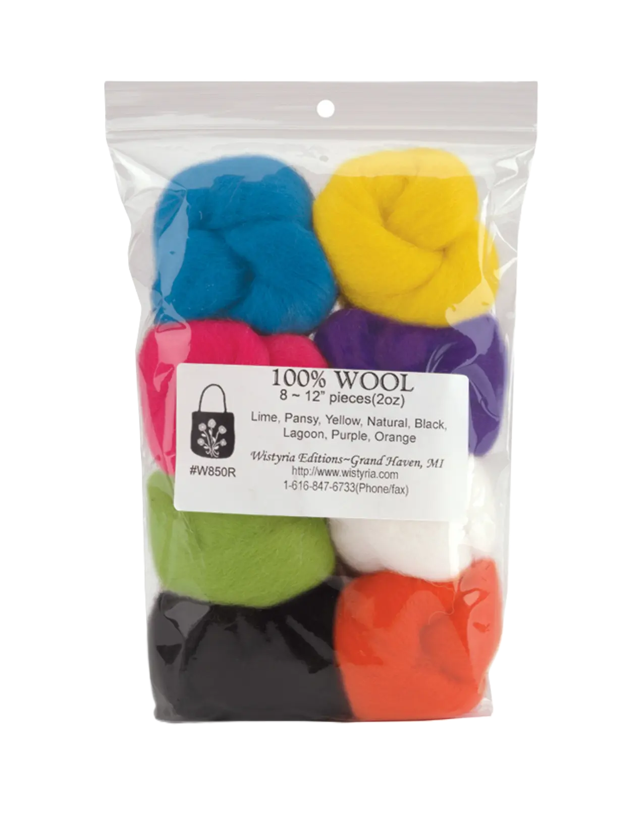 Wistyria Editions 8pk Classic .25oz Wool Roving W850R