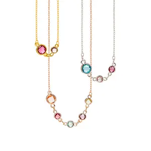Mother Child Birthstone Necklace