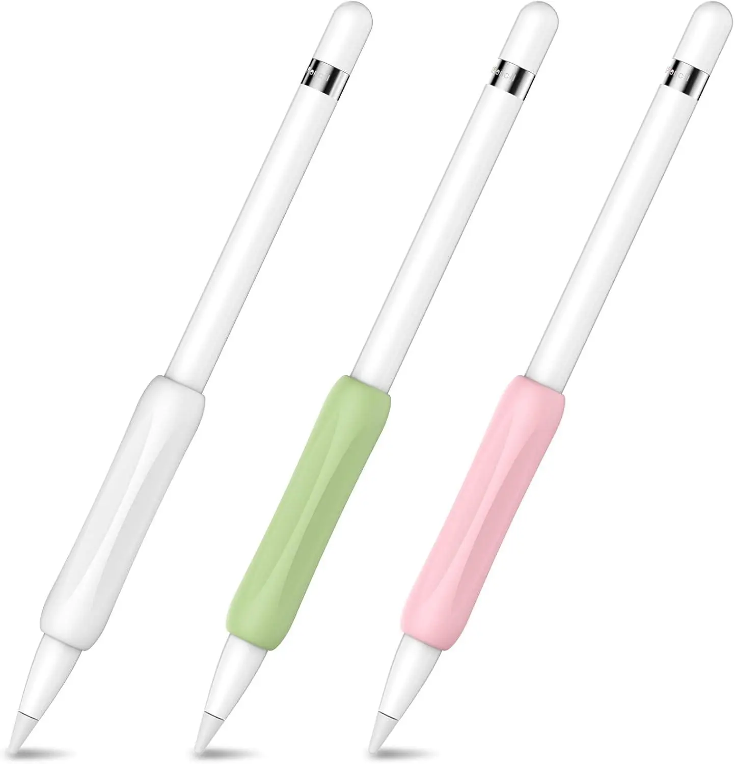 3-Pack Silicone Grip Covers for Apple Pencil (USB-C/1st/2nd Gen) – Ergonomic Anti-Slip Holders AHASTYLE