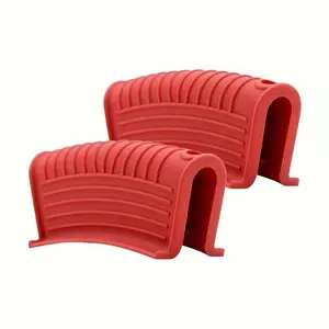 2pcs Silicone Pot Handle Covers - High Heat Resistant, Non-Slip Grip for Cast Iron Skillets & Soup Pots