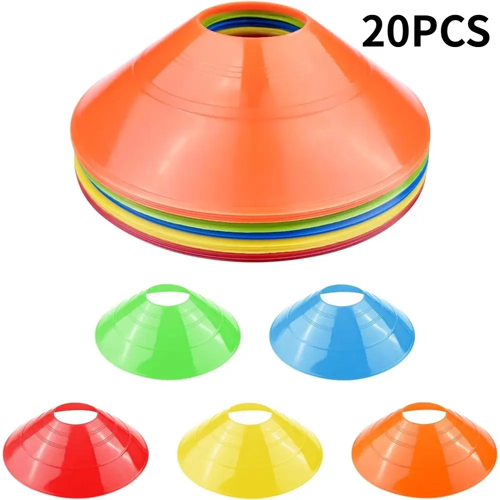 20PCS Football Cones Set, Field Equipment,Sports Hat, Marking Discs, Football Cones for Hockey, Ice Skating, Handball, Coordination Training