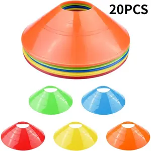 20PCS Football Cones Set, Field Equipment,Sports Hat, Marking Discs, Football Cones for Hockey, Ice Skating, Handball, Coordination Training