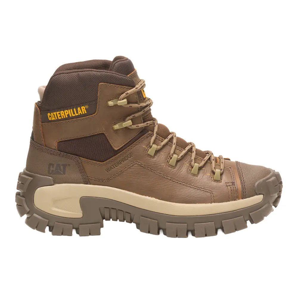 CAT Footwear Mens Invader Hiker Waterproof Soft Toe  Work/Duty - Brown
