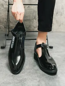 Men's Fashionable Solid Color Trendy Pointed Toe Booties, Casual Breathable Comfortable Shoes for Daily Wear, Fashion Shoes for Party, Daily Clothing Decor, Boy