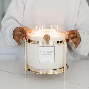 Brushed Gold Big Ass Candle Holder, Stand for your Big Ass Candle Decoration Items Home Decor