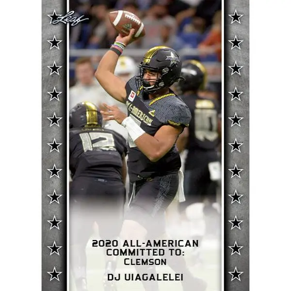 DJ Uiagalelei 2020 Leaf Army All American Rookie Only True Licensed Card Clemson