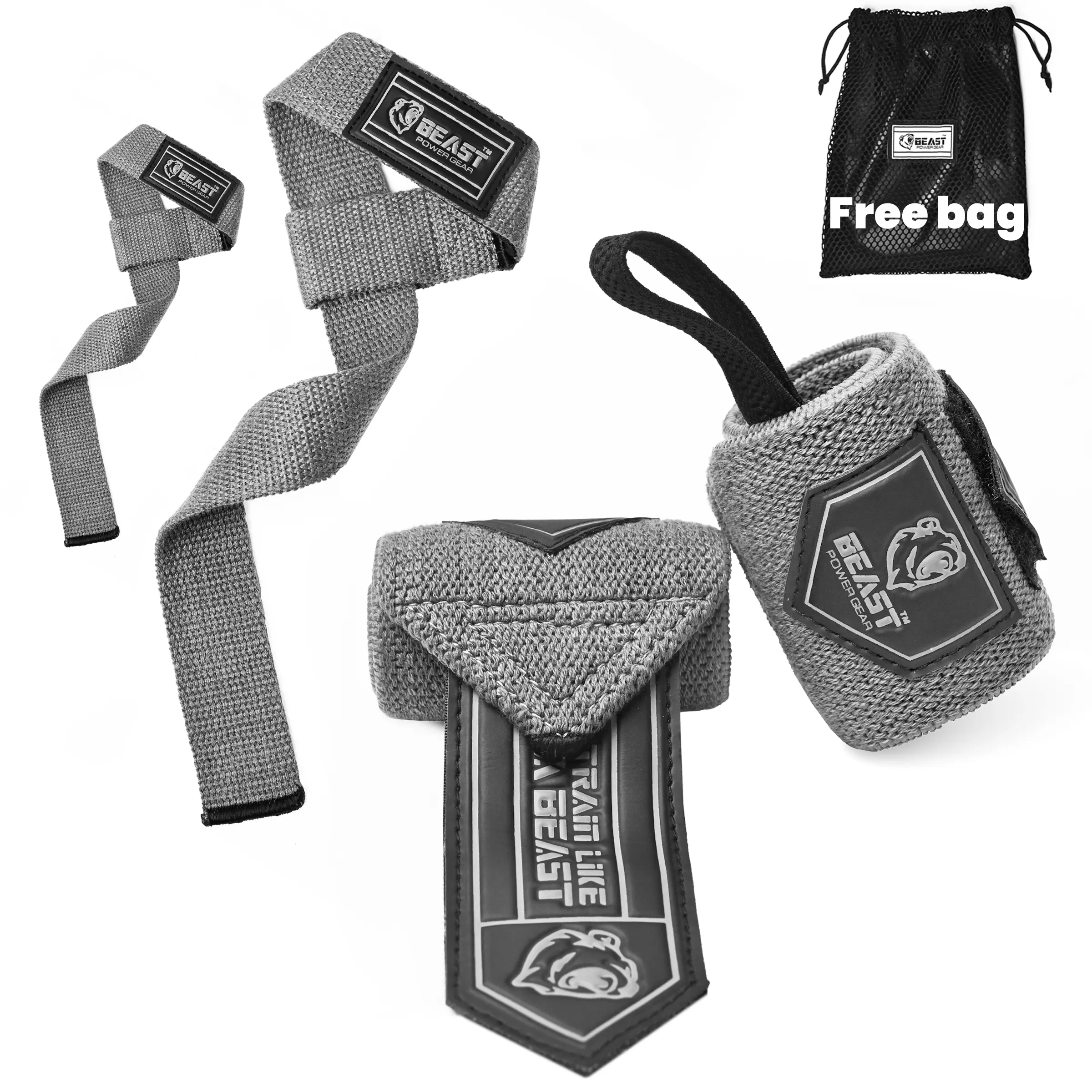 Beast Power Gear Wrist Wraps for Weightlifting 18” Premium Quality Wrist Support for Bodybuilding Heavy Duty Thumb Loop Powerlifting, Strength Training for Men and Women
