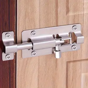 2pcs Durable Stainless Steel Slide Bolt Lock Set with Screws - Easy To Install Door & Window Security Latch for Home, Garden, and Closet Doors Secure Latch Closure Stainless Steel Locks