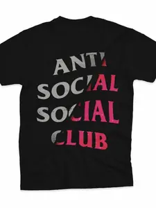 Anti-Social Social Club 8014 Short Sleeve T-Shirt, Amazing Design, Comfortable Feel, Stylish Casual Fit, Long Length, No Zipper, Fitted