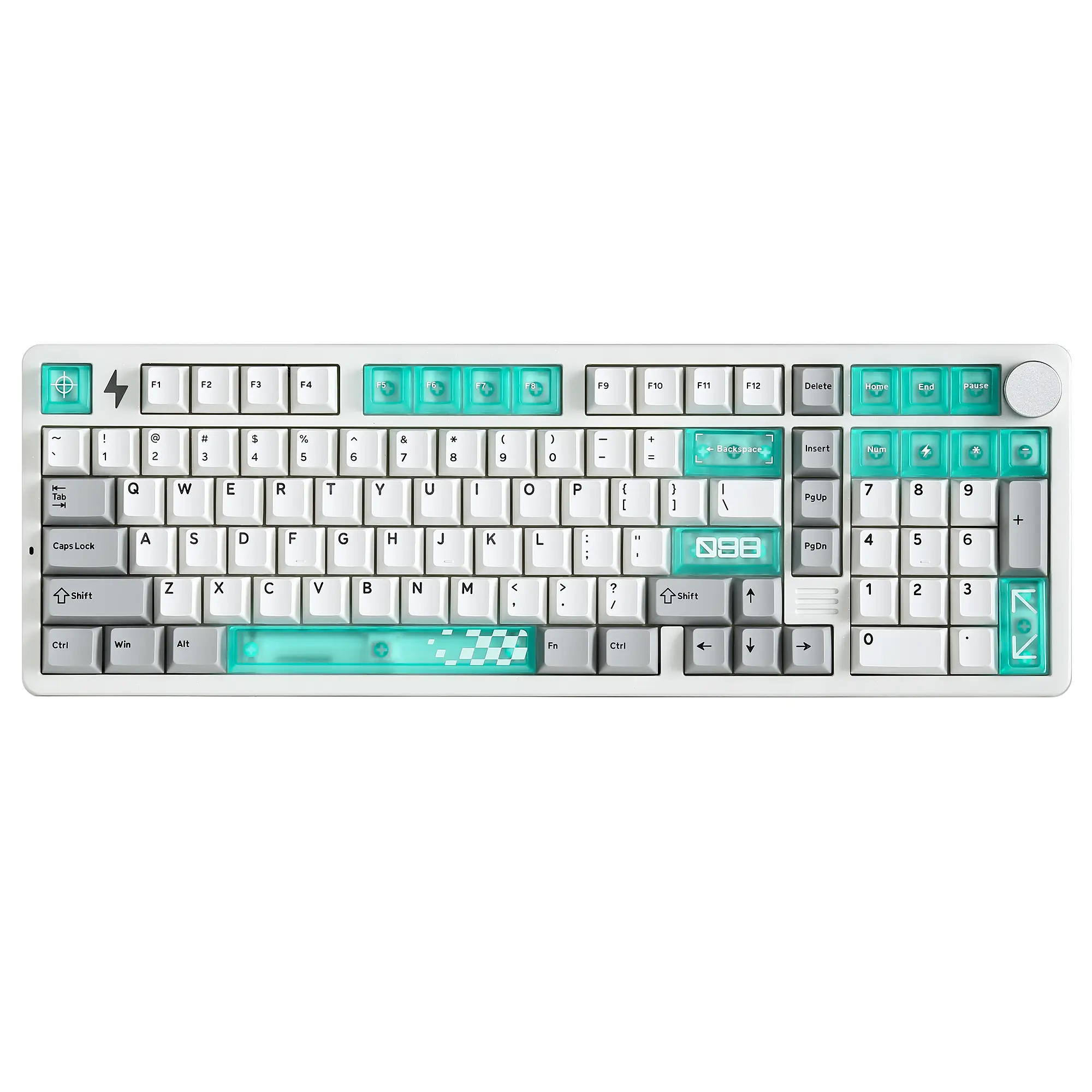 YUNZII AL98 PRO Aluminum Wireless Mechanical Keyboard - 100 Keys with Customizable Function Knob, Dual 8K Support, Hot Swap Gasket Mount, RGB Web Driver, Wrist Rest for Win/Mac