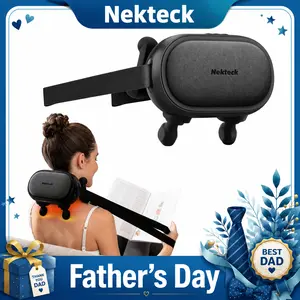 Nekteck Cordless Neck Massager with Heat, Shiatsu Back and Shoulder Massager, Deep Tissue 6D Kneading Massage Pillow for Neck and Back Pain Relief