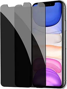 [2 Pack]  Screen Protector for  11/XR,  Tempered Glass Anti-Spy Bubble Free Case Friendly Easy Installation Film for  11/XR 6.1 Inch