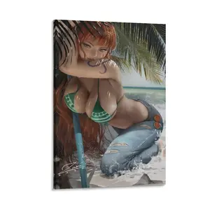OP Anime Posters Nami Gairls Game Cartoon Aesthetic Poster Poster Canvas Wall Art For Bedroom Decor Bar Office Room Decor Gift