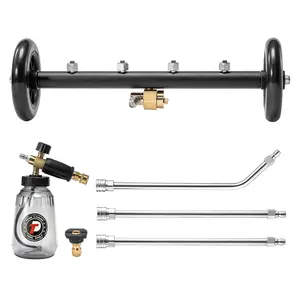 【fathersdaygift】Tool Daily 16-Inch Undercarriage Pressure Washer Attachment, Dual-Function Undercarriage Cleaner with 1L Foam Cannon & 3-Piece Extension Wand, 3600 PSI Water Broom, Pressure Washer Accessories, Christmas Gift, Power Washer Lance